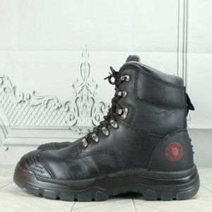 ROCKROOSTER Kimberly/Kensington Black Leather Steel Toe Work Boots Size 12